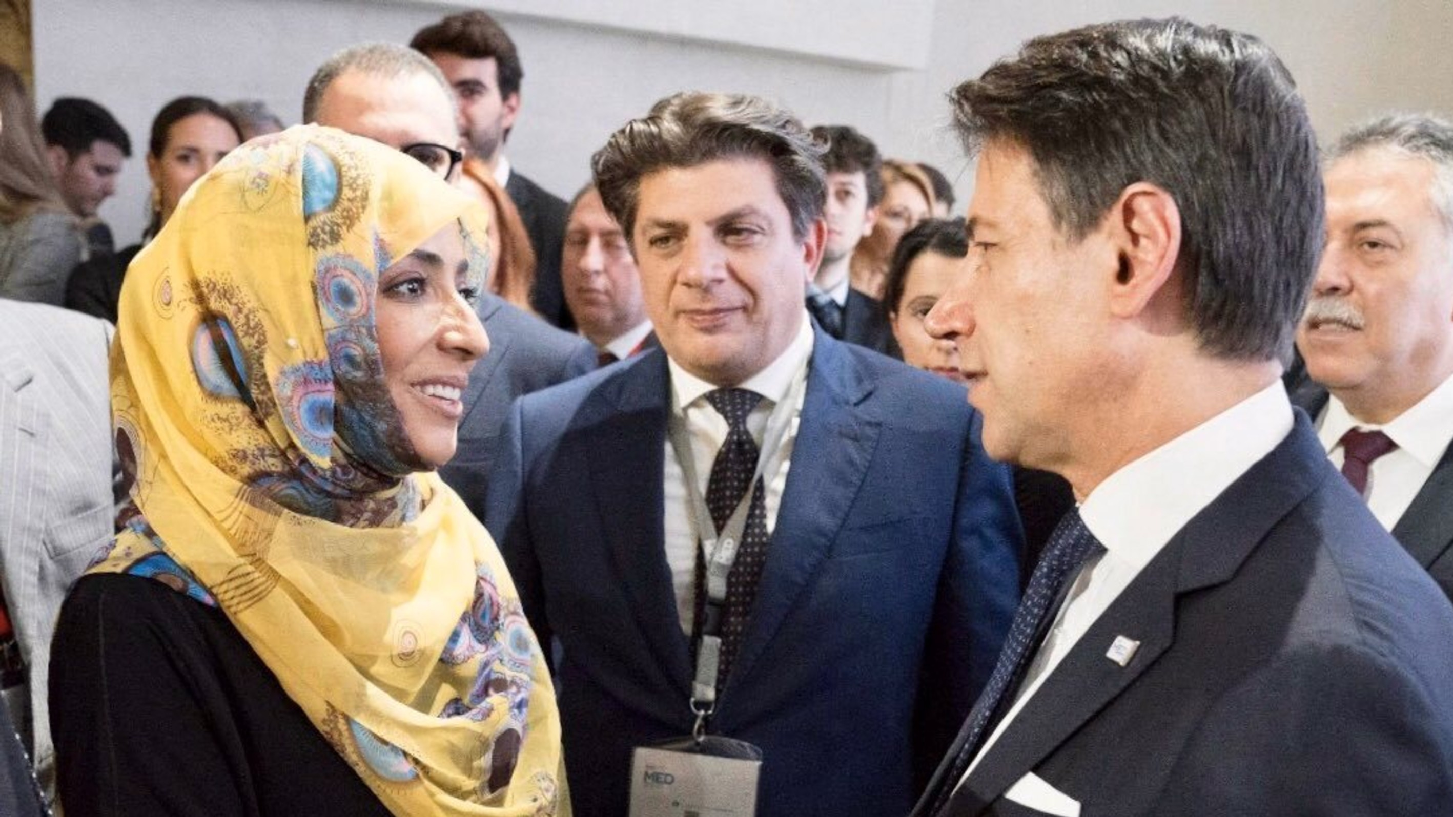 توكل كرمان تلتقي رئيس وزراء إيطاليا